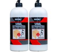 SIGILL, Vinil Extra Rapido, Colla Vinilica Universale, Ideale per le Applicazioni Tipiche dell'Industria del Legno, non Contiene Solventi, Trasparente dopo l'Indurimento, Made in Italy, Flacone 250 g