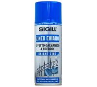 SIGILL, Zinco Chiaro Spray, Zincatura a Freddo, Ideale per le Superfici Metalliche in Esterno, Resiste agli Agenti Atmosferici, Efficace come Fondo Aggrappante, Made in Italy, Bombola da 400 ml