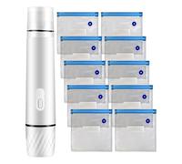 Sigillabusta,800Mah Mini Macchina Sottovuoto per Cibi | Sigillatrice Manuale Compatta per Alimenti per Cucina Carni Avanzi - per Viaggi Campeggio Avanzi Pasti e Congelatore