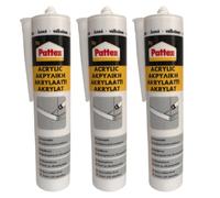 Sigillante acrilico bianco, 310 ml, per fughe e attacchi a parete su finestre, porte, scale, interni ed esterni, verniciabile (3 x 310 ml)