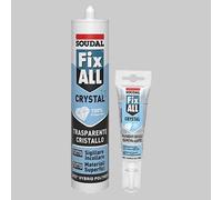 SIGILLANTE ADESIVO FIX ALL CRYSTAL TRASPARENTE SOUDAL - Ml 125 trasparente
