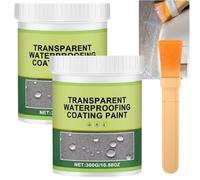 Sigillante impermeabile trasparente e rivestimento per la riparazione di perdite, vernice impermeabilizzante trasparente, agente impermeabilizzante invisibile trasparente a base d'acqua (2 pezzi)