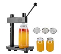 Sigillante manuale per lattine con altezza regolabile per barattoli da 250-700 ml, ideale per sigillare birra, succhi e bevande gassate a casa o piccole imprese