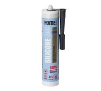 Sigillante per bagno in silicone grigio [310 ml] - silicone professionale grigio impermeabile per sanitari - silicone sanitario grigio silicone per bagno, grondaie e finestre di Fome Flex