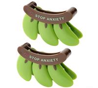 Sigillante riutilizzabile a forma di banana con magnete integrato per un facile montaggio in frigorifero, per chiudere sacchetti di patatine, sacchetti di caffè e altri imballaggi alimentari (2 verdi)