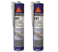 Sigillante Sikaflex 591 Marino BIANCO 300ml 2 Articoli