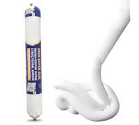 Sigillante siliconico impermeabile bianco 9900, adesivo multisuperficie resistente allo strappo e all'allungamento, mastice resistente per casa, auto, marina, impianti idraulici