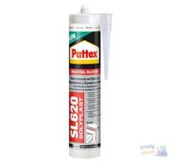 Pattex Sigillante Silicone SL 620 Serramenti ed Edilizia, Resiste alle Muffe, agli Agenti Atmosferici, ad Acidi e Basi Diluiti, ai Raggi UV, Certificato ISO 11600, Grigio RAL 7004, Cartuccia da 300ml