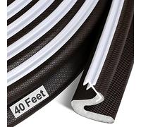 Sigillanti per porte da 40 piedi per telaio porta Kerf Weather Stripping per porte, guarnizione in schiuma per porte con fessura, facile installazione (40, marrone)