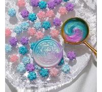 sigillare perline di cera, 100 pezzi Aurora Cherry Blossom Misto Colore Sigillo di Cera Perline di Cera Lacca Fiammeggiante Pellet for Decorazione di Biglietti di Auguri di Buste(1)