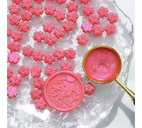 sigillare perline di cera, 100 pezzi Aurora Cherry Blossom Misto Colore Sigillo di Cera Perline di Cera Lacca Fiammeggiante Pellet for Decorazione di Biglietti di Auguri di Buste(19)