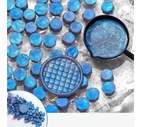 sigillare perline di cera, 100 pezzi di particelle di cera ottagonale timbro perline di ceralacca sigillo cera fai da te scrapbooking invito di nozze carta decorazione artigianato(Mushan purple)