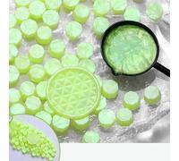 sigillare perline di cera, 100 pezzi di particelle di cera ottagonale timbro perline di ceralacca sigillo cera fai da te scrapbooking invito di nozze carta decorazione artigianato(Fluorescence)