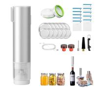 Sigillatore Sottovuoto Piccolo, Portatile con 10 Sacchetto di Vuoto, Sigillatore Sottovuoto per Alimenti Secchi o Umidi, 60 kPa Potere di Aspirazione, USB Charging Hand Aspirapolvere