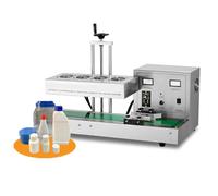 Sigillatrice automatica a induzione, termosaldatrice continua per contenitori in plastica e vetro, sigillatrice elettromagnetica per bottiglie e barattoli