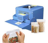 Sigillatrice automatica a rullo, 300 W, per confezionamento continuo di alimenti, velocità 5 m/min, ideale per sacchetti in PVC