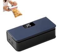 Sigillatrice For Mini Sacchetti Ricaricabile, Termosigillatrice E Taglierina 2 In 1, Richiuditrice For Portatile Con Display LED Regolabile A 6 Livelli, Base Magnetica(Blue)