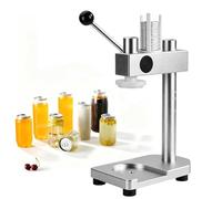 Sigillatrice Manuale A Pressione Per Lattine Di Alluminio E Plastica - Macchina Tappatrice Manuale Ad Altezza Regolabile,Fornita Con 100 Tazze Da 500 Ml,Ideale Per Bubble Tea,Frullati silver