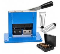 Sigillatrice manuale for tubi in alluminio con codifica della data | Corpo in ghisa, imballo tubo in alluminio, guarnizione da 150 mm, crimpatura ondulata o liscia