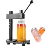 Sigillatrice manuale per lattine, a prova di perdite, per tazze da 250-700 ml, 1-2 secondi per sigillo, ideale per succhi, birra, caffè, tè al latte, include 100 set di bottiglie in PET