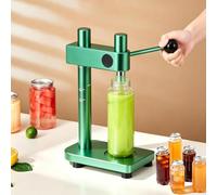 Sigillatrice Manuale Per Lattine Da 51 Mm-55 Mm Per Coperchi In Plastica | Tappatrice Manuale Per Bottiglie Da 8 Oz A 24 Oz, Sigillatrice Per Bevande Regolabile In Altezza(Green,Machine+Wide 500ml)
