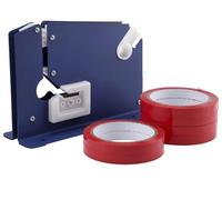Sigillatrice per Sacchetti con 6 NASTRI, in Metallo Automatica Sigilla Chiudi Sacchetti per Plastica 22 x 15 cm