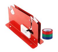 Sigillatrice professionale per sacchetti con 6 rotoli nastro Dispenser ferro resistente per uso in magazzino Dispenser da scrivania per custodie per nastri manuali Più stretto per sacchetti