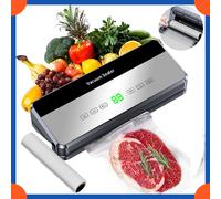 Sigillatrice sottovuoto elettrica Taglierina incorporata Sigillo per alimenti da cucina Pulsante a sfioramento Strisce per imballaggio sigillanti per alimenti secchi/bagnati Tasca sigillata E