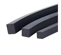 sigillatura di gomma in silicone quadrata, Striscia di gomma al fluoro nera, diverse misure, 1 pezzo(10x14mm,2M)