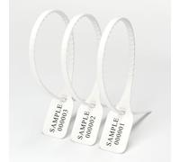 Sigilli antimanomissione, Fascette di trazione numerate Sigilli Etichetta quadrata Autobloccante Multicolore 100 500 pezzi(White,500pcs)