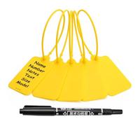 Sigilli antimanomissione in plastica, Etichette rosse vuote for etichettatura, etichette appese scrivibili Etichetta for marcatura sigillo for vestiti(Yellow,100 PCS)