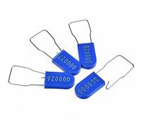 Sigilli antimanomissione in plastica, Sigilli di sicurezza for lucchetti da 100 pezzi Lucchetti in filo metallico Sigillo for contatore elettrico Serratura anti-manomissione usa e getta(Blue,50 PCS)
