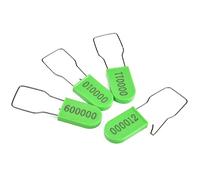 Sigilli antimanomissione in plastica, Sigilli di sicurezza for lucchetti da 100 pezzi Lucchetti in filo metallico Sigillo for contatore elettrico Serratura anti-manomissione usa e getta(Green,100 PCS)