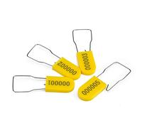 Sigilli antimanomissione in plastica, Sigilli di sicurezza for lucchetti da 100 pezzi Lucchetti in filo metallico Sigillo for contatore elettrico Serratura anti-manomissione usa e getta(Yellow,50 PCS)