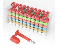 Sigilli antimanomissione in plastica, Sigilli for container ad alta sicurezza con bullone lungo da 100 pezzi manomissione numerazione progressiva stampata(Red,50PCS)