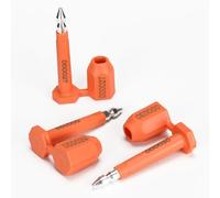 Sigilli antimanomissione in plastica, Sigilli for container ad alta sicurezza con bullone lungo da 100 pezzi manomissione numerazione progressiva stampata(Orange,20PCS)