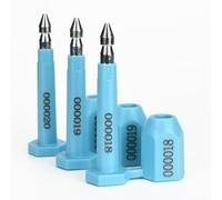 Sigilli antimanomissione in plastica, Sigilli for container ad alta sicurezza con bullone lungo da 100 pezzi manomissione numerazione progressiva stampata(Blue,50PCS)