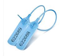 Sigilli antimanomissione in plastica, Sigillo di sicurezza medio Etichette numerate Fascette autobloccanti con cerniera for indumenti(Light Blue,1000 PCS)