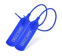 Sigilli antimanomissione in plastica, Sigillo di sicurezza medio Etichette numerate Fascette autobloccanti con cerniera for indumenti(Dark Blue,100 PCS)