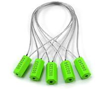 Sigilli antimanomissione in plastica, Sigillo for cavo in acciaio verde da 1000 pezzi di sicurezza in metallo for spedizione Etichetta for camion numerata Tamper