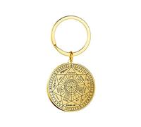 Sigilli dei Sette Arcangeli Collana Portachiavi Per Uomini Donne Acciaio Inox Salomone San Michele 7 Arcangeli Collana Portachiavi Amuleto Gioielleria (Oro)