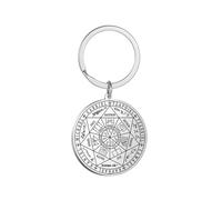 Sigilli dei Sette Arcangeli Collana Portachiavi Per Uomini Donne Acciaio Inox Salomone San Michele 7 Arcangeli Collana Portachiavi Amuleto Gioielleria (Argento)