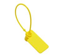 Sigilli di sicurezza antimanomissione Etichette numerate Confezione da 100, Sigilli numerati in plastica con tiranti Etichette da appendere 160 mm Multicolor Bianco(Yellow)