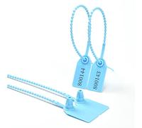 Sigilli di sicurezza antimanomissione Tag numerati da 100 pezzi | Fascette in plastica multicolore azzurro 9,84 pollici monouso autobloccanti(Light Blue,100PCS)