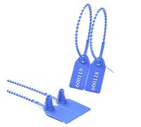 Sigilli di sicurezza antimanomissione Tag numerati da 100 pezzi | Fascette in plastica multicolore azzurro 9,84 pollici monouso autobloccanti(Dark Blue,100PCS)