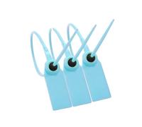 Sigilli di sicurezza in plastica antimanomissione, 500 pezzi, uso singolo, stampa personalizzabile, colori e dimensioni multipli for logistica, spedizioni e gestione dell'inventario(Blu,L 40cm)