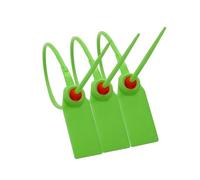 Sigilli di sicurezza in plastica antimanomissione, 500 pezzi, uso singolo, stampa personalizzabile, colori e dimensioni multipli for logistica, spedizioni e gestione dell'inventario(verde,L 40cm)