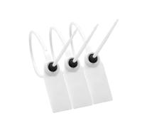 Sigilli di sicurezza in plastica antimanomissione, 500 pezzi, uso singolo, stampa personalizzabile, colori e dimensioni multipli for logistica, spedizioni e gestione dell'inventario(Bianca,L 50cm)