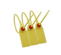 Sigilli di sicurezza in plastica antimanomissione, 500 pezzi, uso singolo, stampa personalizzabile, colori e dimensioni multipli for logistica, spedizioni e gestione dell'inventario(Giallo,L 50cm)