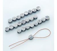 Sigilli, etichette numerate Sigillo di piombo da 8 mm x 5 mm (500 g/1,1 libbre, circa 300 pezzi) con fili di rame (100 m)